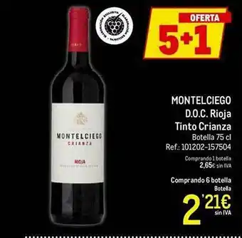 Makro Montelciego D.o.c. Rioja Tinto Crianza oferta
