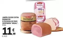 E.Leclerc Argal - jamon cocido extra bonnatur o pechuga de pavo sintabien oferta