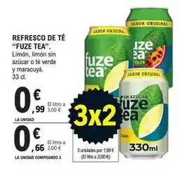 E.Leclerc Fuze tea - refresco de te oferta