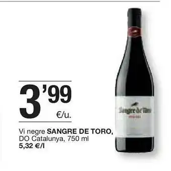 BonpreuEsclat Vi Negre Sangre De Toro Do Catalunya oferta