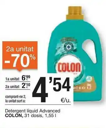 BonpreuEsclat 2a Unitat -70% Detergent Liquid Advanced Colon oferta