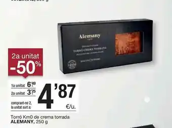 BonpreuEsclat 2a Unitat -50% Torró Km0 De Crema Torrada Alemany oferta