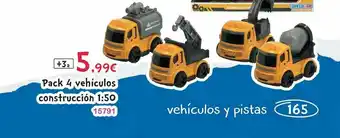 Josber Toys Pack 4 Vehículos Construcción 1:50 oferta