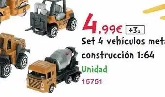 Josber Toys Set 4 Vehíciulos Metal Construcción 1:64 oferta