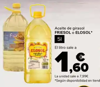 Supeco FRIESOL o ELOSOL Aceite de girasol oferta