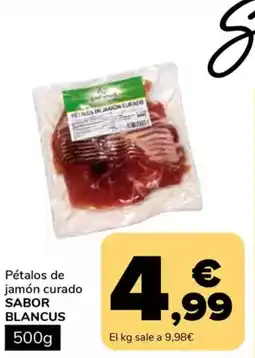 Supeco SABOR BLANCUS Súper conómicos Pétalos de jamón curado oferta