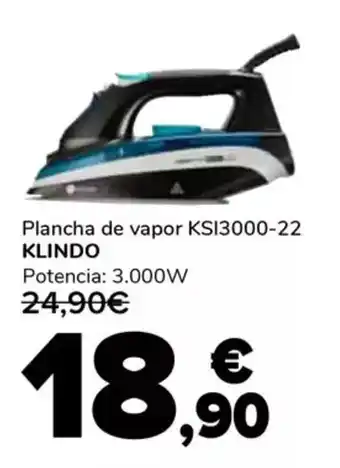 Supeco KLINDO Plancha de vapor KSI3000-22 oferta