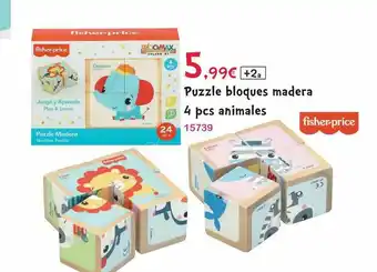 Josber Toys Puzzle Bloques Madera 4 Pcs Animales Fisher-price oferta