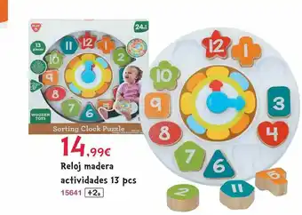 Josber Toys Reloj Madera Actividades 13 Pcs oferta