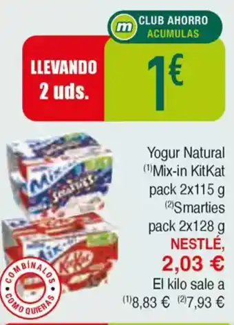 Masymas NESTLE Yogur Natural Mix-in KitKat oferta