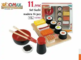 Set Sushi Madera 14 Pcs Woomax