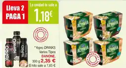 Masymas DANONE Yopro drinks varios tipos oferta