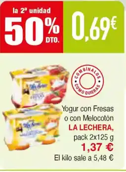 Masymas LA LECHERA Yogur con Fresas o con Melocotón oferta