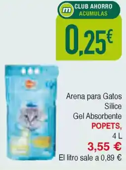 Masymas POPETS Arena para Gatos Sílice Gel Absorbente oferta