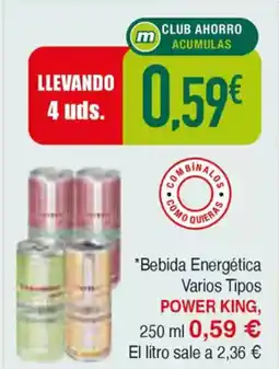 Masymas POWER KING Bebida Energética Varios Tipos oferta