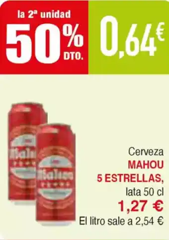 Masymas MAHOU 5 ESTRELLAS Cerveza oferta