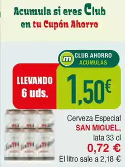 Masymas SAN MIGUEL Cerveza Especial oferta