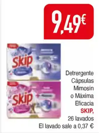 Masymas SKIP Detrergente Cápsulas Mimosin o Máxima Eficacia oferta