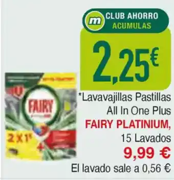 Masymas FAIRY PLATINIUM Lavavajillas Pastillas All In One Plus oferta