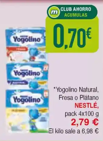 Masymas NESTLÉ Yogolino Natural, Fresa o Plátano oferta