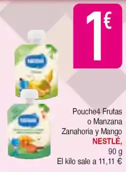 Masymas NESTLÉ Pouche4 Frutas o Manzana Zanahoria y Mango oferta