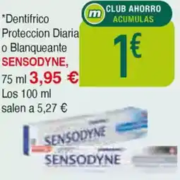 Masymas SENSODYNE Dentifrico Proteccion Diaria o Blanqueante oferta