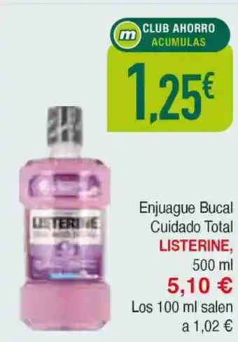 Masymas LISTERINE Enjuague Bucal Cuidado Total oferta