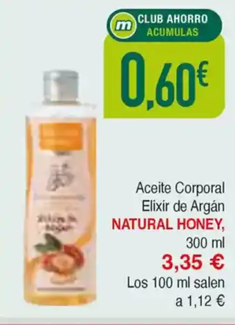 Masymas NATURAL HONEY Aceite Corporal Elixir de Argán oferta