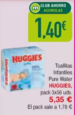 Masymas HUGGIES Toallitas Infantiles Pure Water oferta