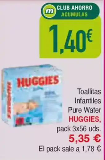 Masymas HUGGIES Toallitas Infantiles Pure Water oferta