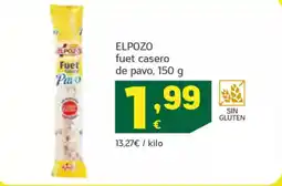 HiperDino ELPOZO fuet casero de pavo oferta