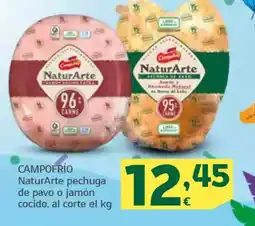 HiperDino CAMPOFRÍO NaturArte pechuga de pavo o jamón cocido oferta