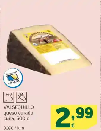 HiperDino VALSEQUILLO queso curado cuña oferta