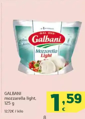 HiperDino GALBANI mozzarella light oferta