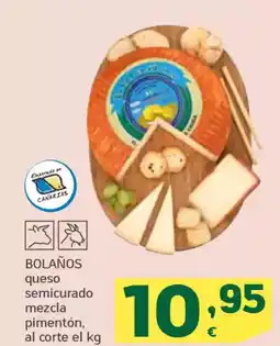 HiperDino BOLAÑOS queso semicurado mezcla pimentón oferta