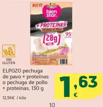 HiperDino ELPOZO pechuga de pavo + proteínas o pechuga de pollo + proteínas oferta