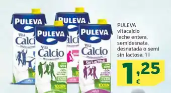 HiperDino PULEVA vitacalcio leche entera, semidesnata, Calcio desnatada o semi sin lactosa oferta