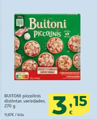 HiperDino BUITONI piccolinis distintas variedades oferta