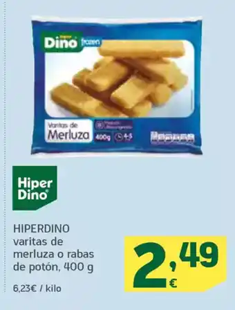 HiperDino HIPERDINO varitas de merluza o rabas de potón oferta