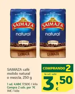 HiperDino SAIMAZA café molido natural o mezcla oferta