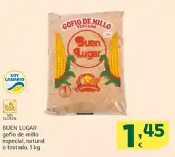 HiperDino BUEN LUGAR gofio de millo especial, natural o tostado oferta