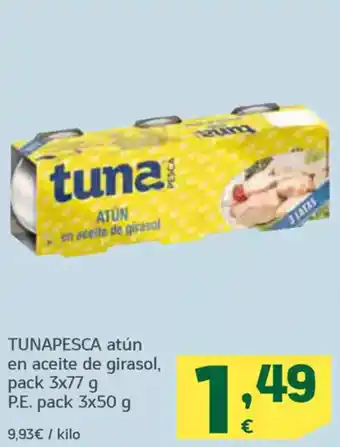 HiperDino TUNAPESCA atún en aceite de girasol oferta