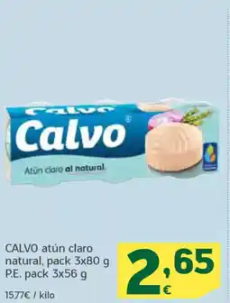 HiperDino CALVO atún claro natural oferta