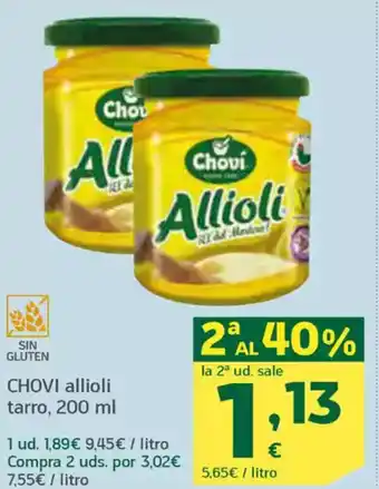 HiperDino CHOVI allioli tarro oferta