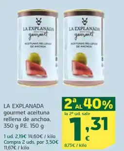 HiperDino LA EXPLANADA gourmet aceituna rellena de anchoa oferta