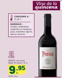 HiperDino PROTOS vino tinto Roble 10 meses oferta