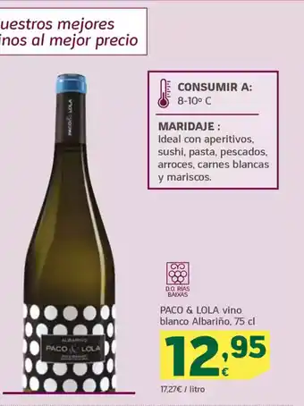 HiperDino PACO & LOLA vino blanco Albariño oferta