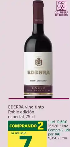 HiperDino EDERRA vino tinto Roble edición especial oferta