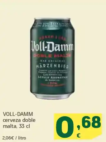 HiperDino VOLL-DAMM cerveza doble malta oferta