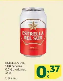 HiperDino ESTRELLA DEL SUR cerveza 0,0% o original oferta